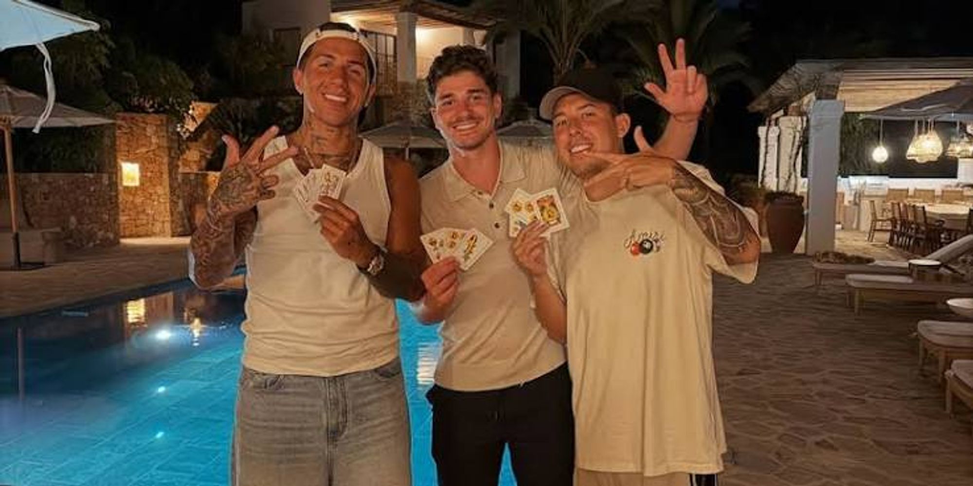 Enzo Fernández y Julián Álvarez, juntos de vacaciones.
