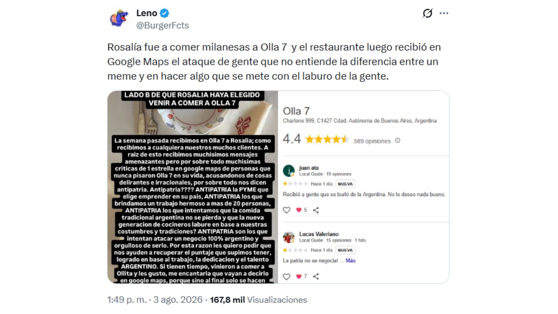 La situación se viralizó en redes.