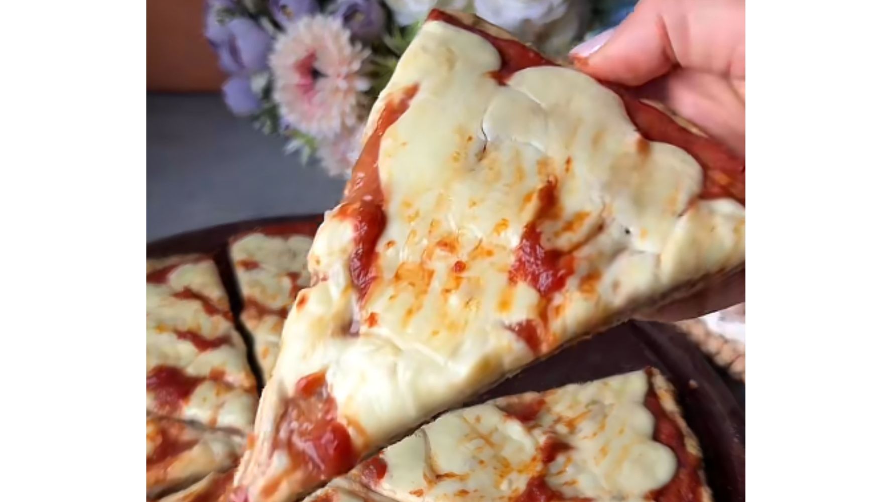 Así queda la pizza con esta receta.