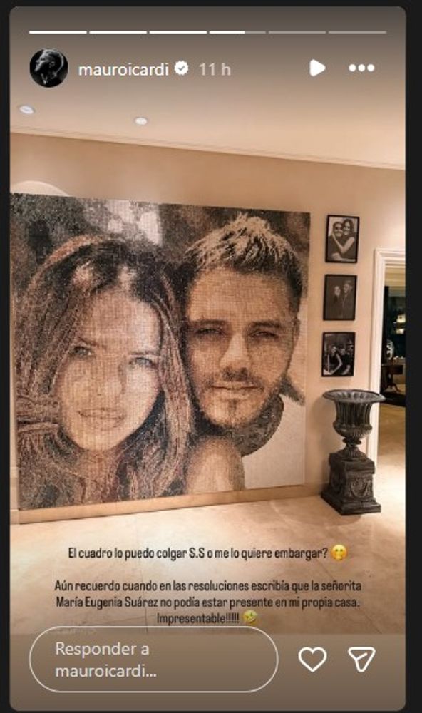 El cuadro de Mauro Icardi y la China Suárez que desató polémica
