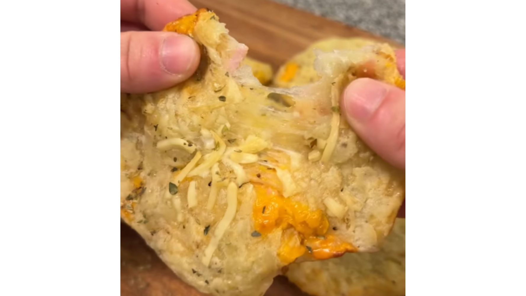 Así quedan las cookies de chipá.
