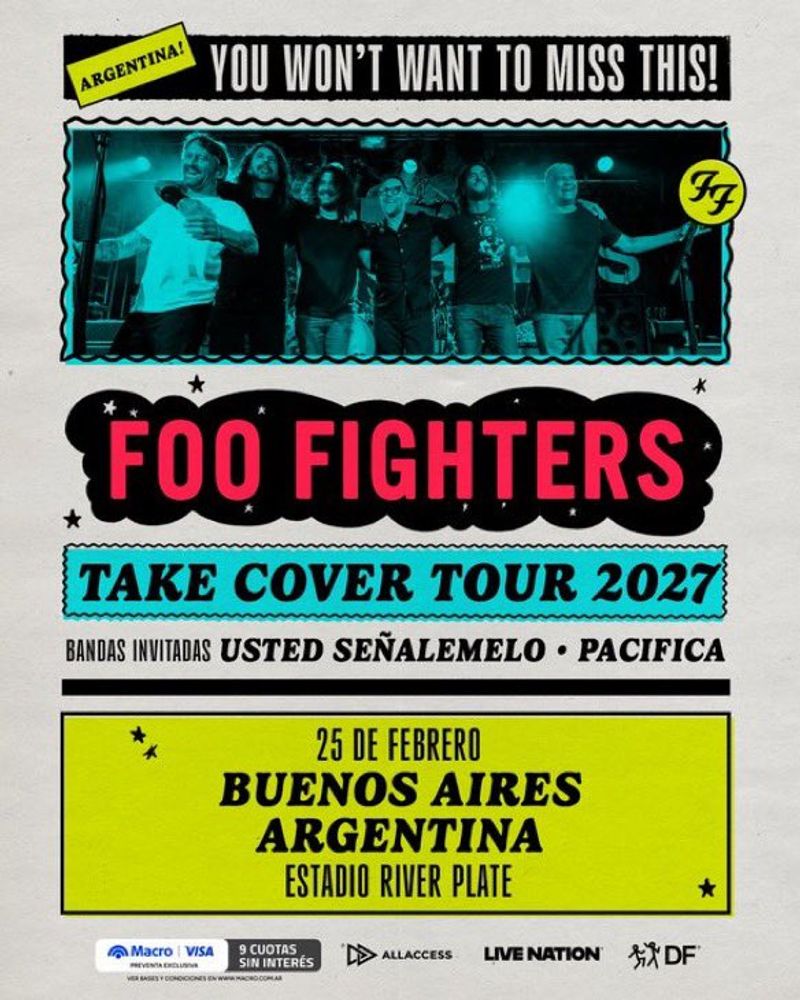 Foo Fighters en River 2027: cuándo comienza la venta de entradas y dónde comprarlas