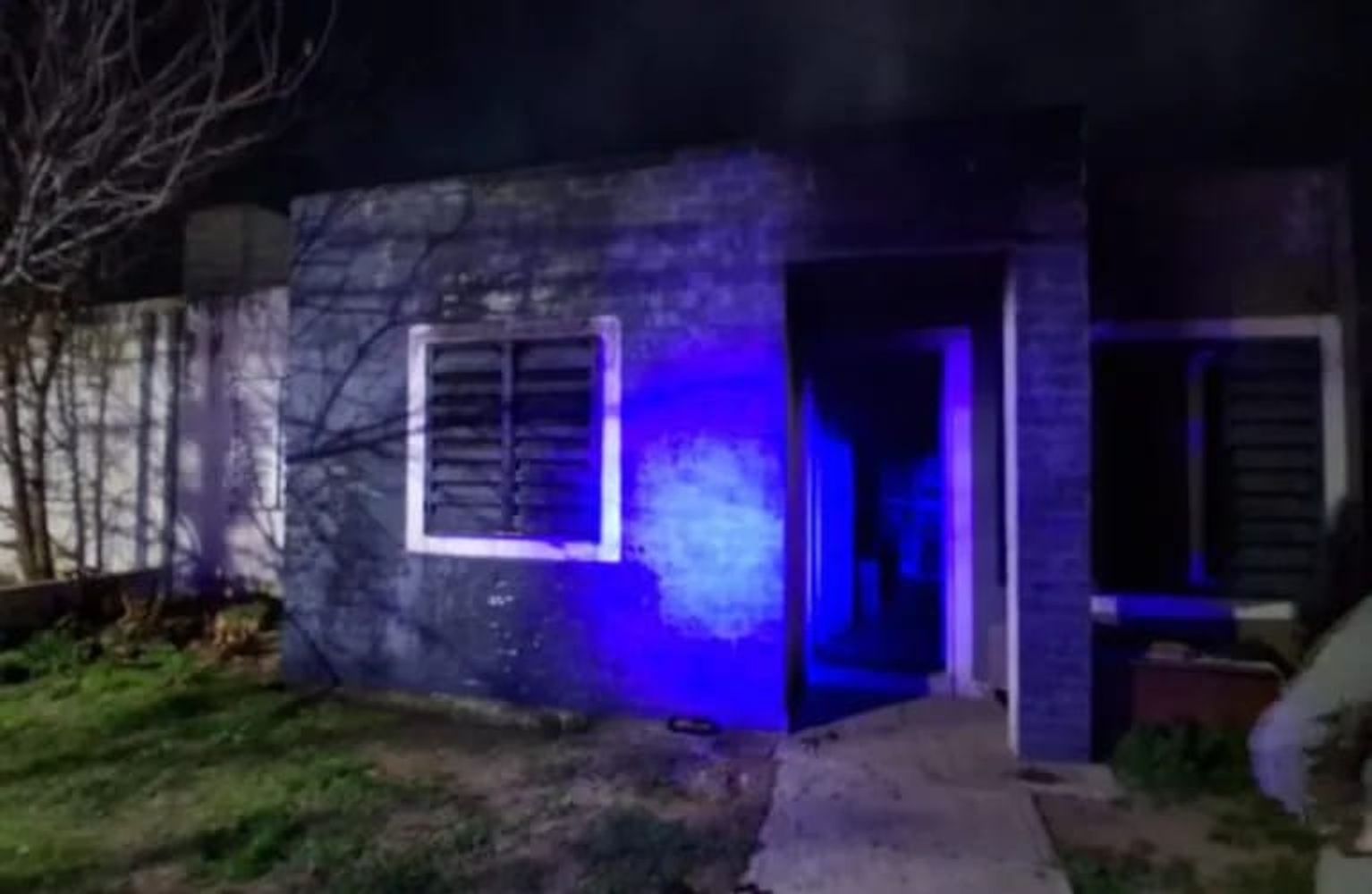 La casa del joven, luego del ataque.