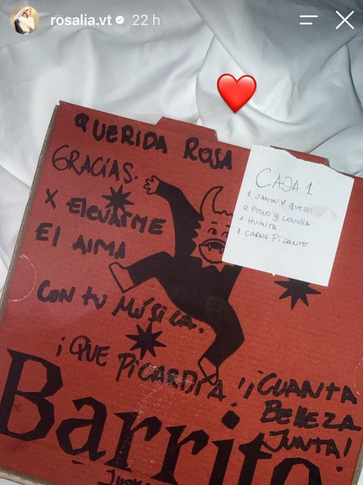 La historia que subió Rosalía a sus redes.