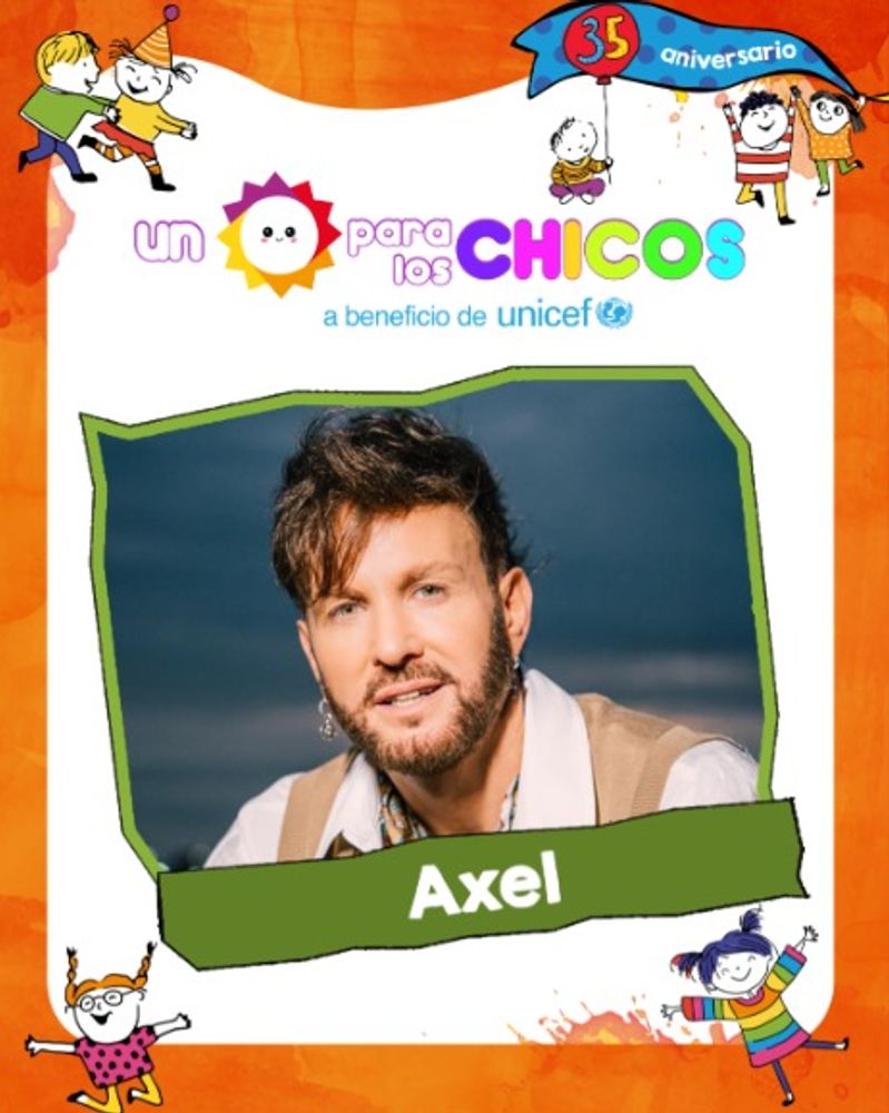 Axel será uno de los artistas que se presentarán en la edición 2026 de Un Sol para los Chicos.