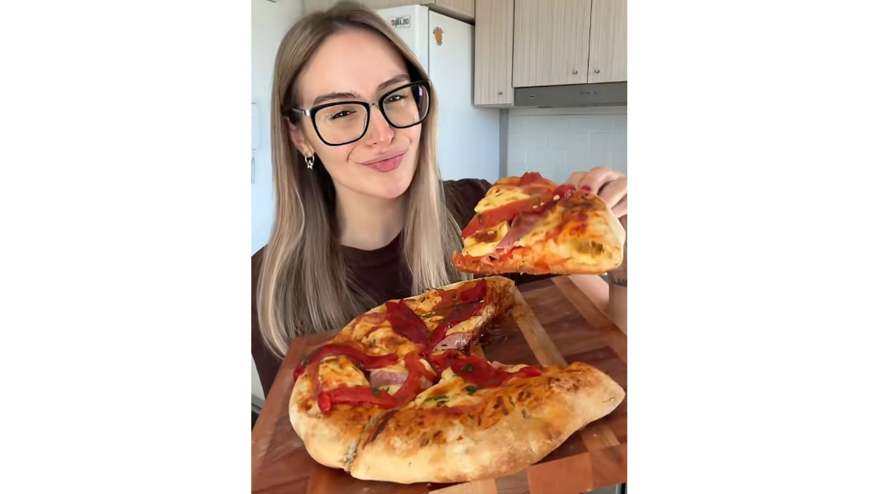 Así queda la pizza.
