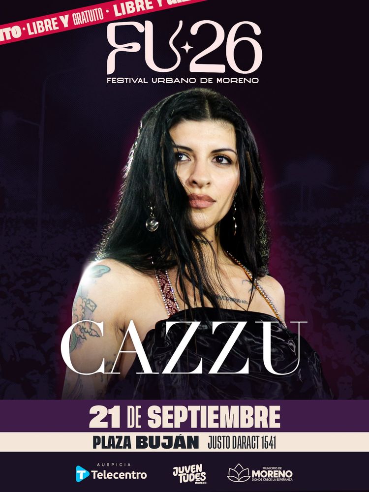 Cazzu dará un show gratis en Moreno: cuándo y dónde será