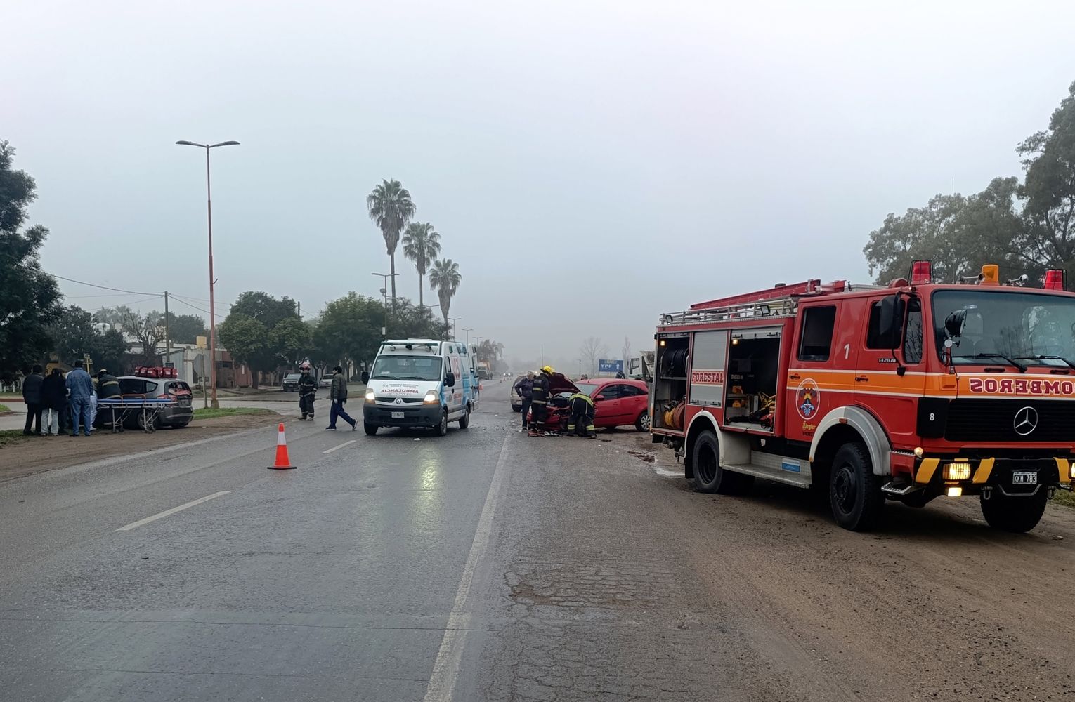 Heridos de variada consideración en un accidente múltiple en ruta 19 en Arroyito