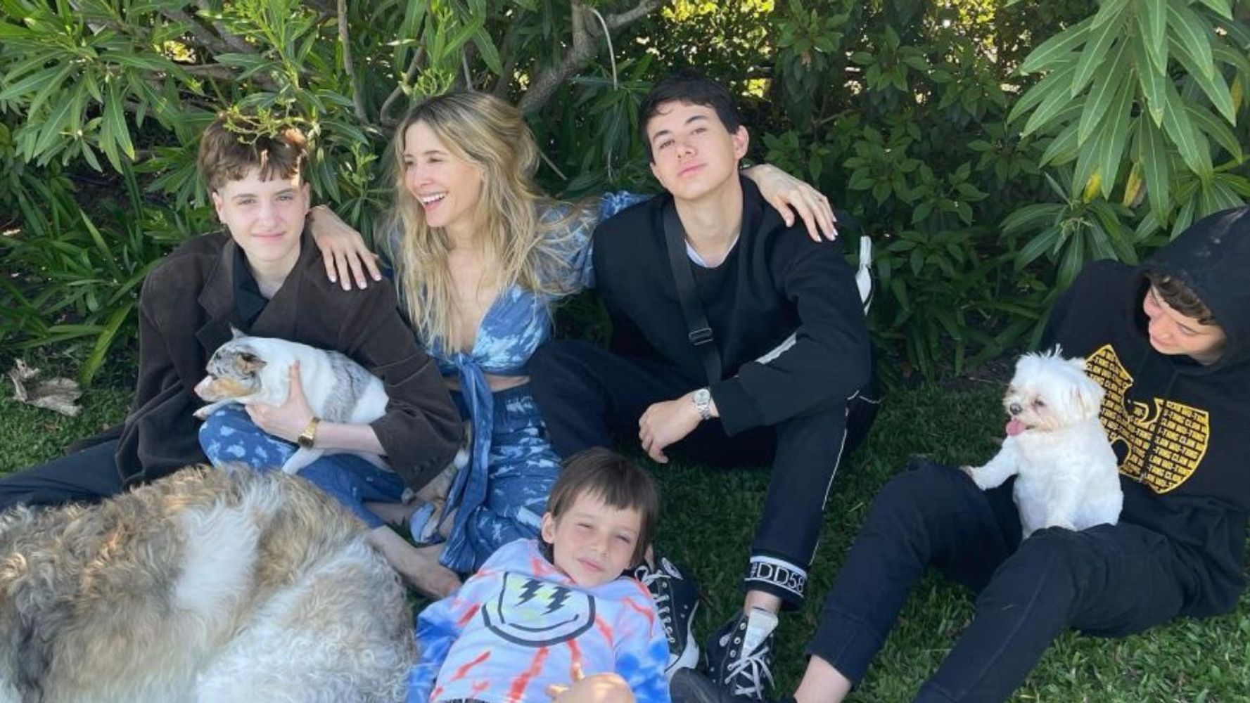 Guillermina Valdés y sus hijos