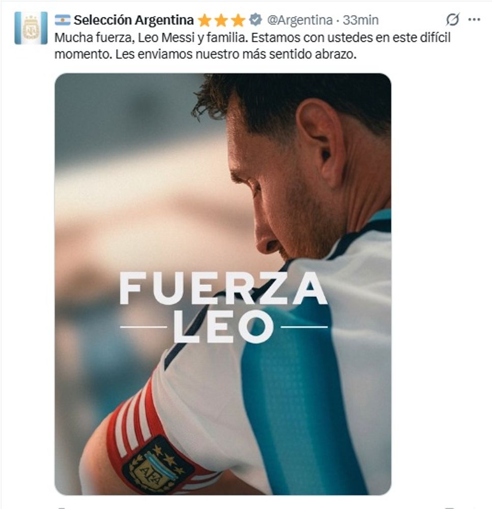 El saludo de la Selección Argentina