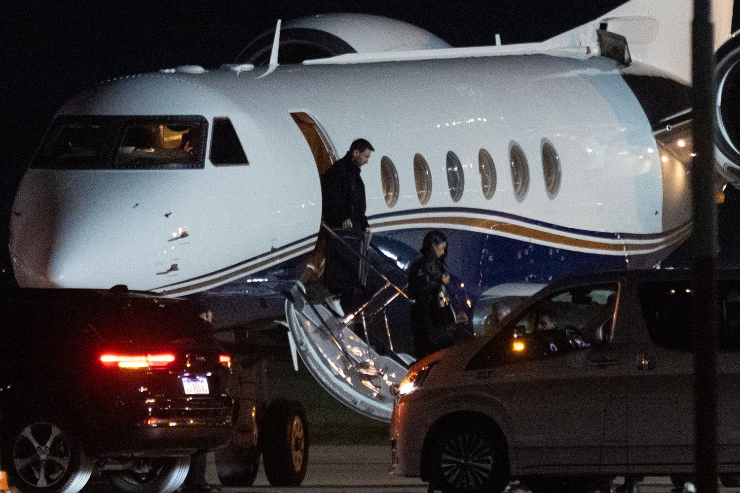 Lionel Messi en su llegada a Rosario. 