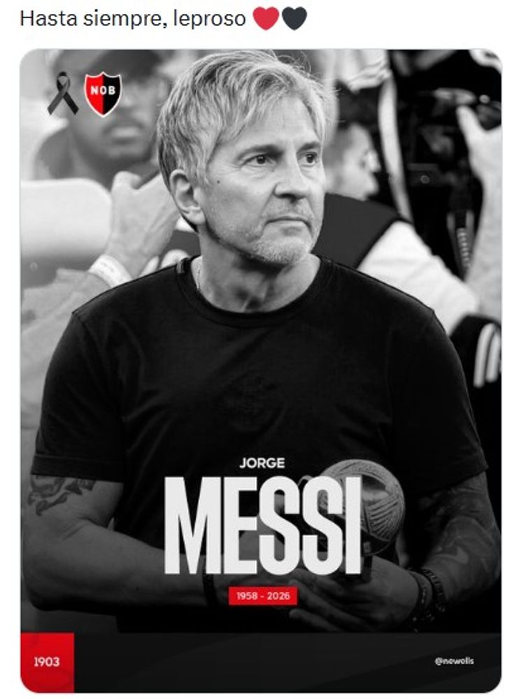 Newell´s despidió a Jorge Messi.