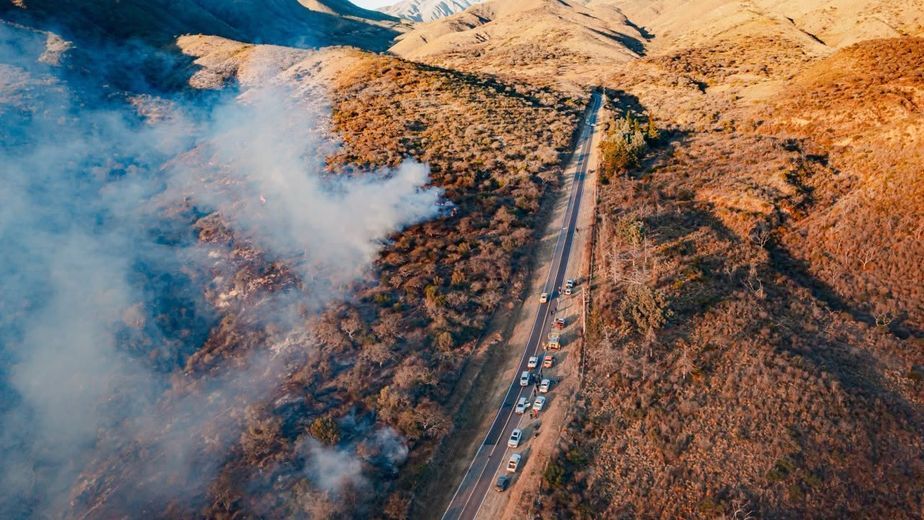 Incendios forestales en la zona montañosa