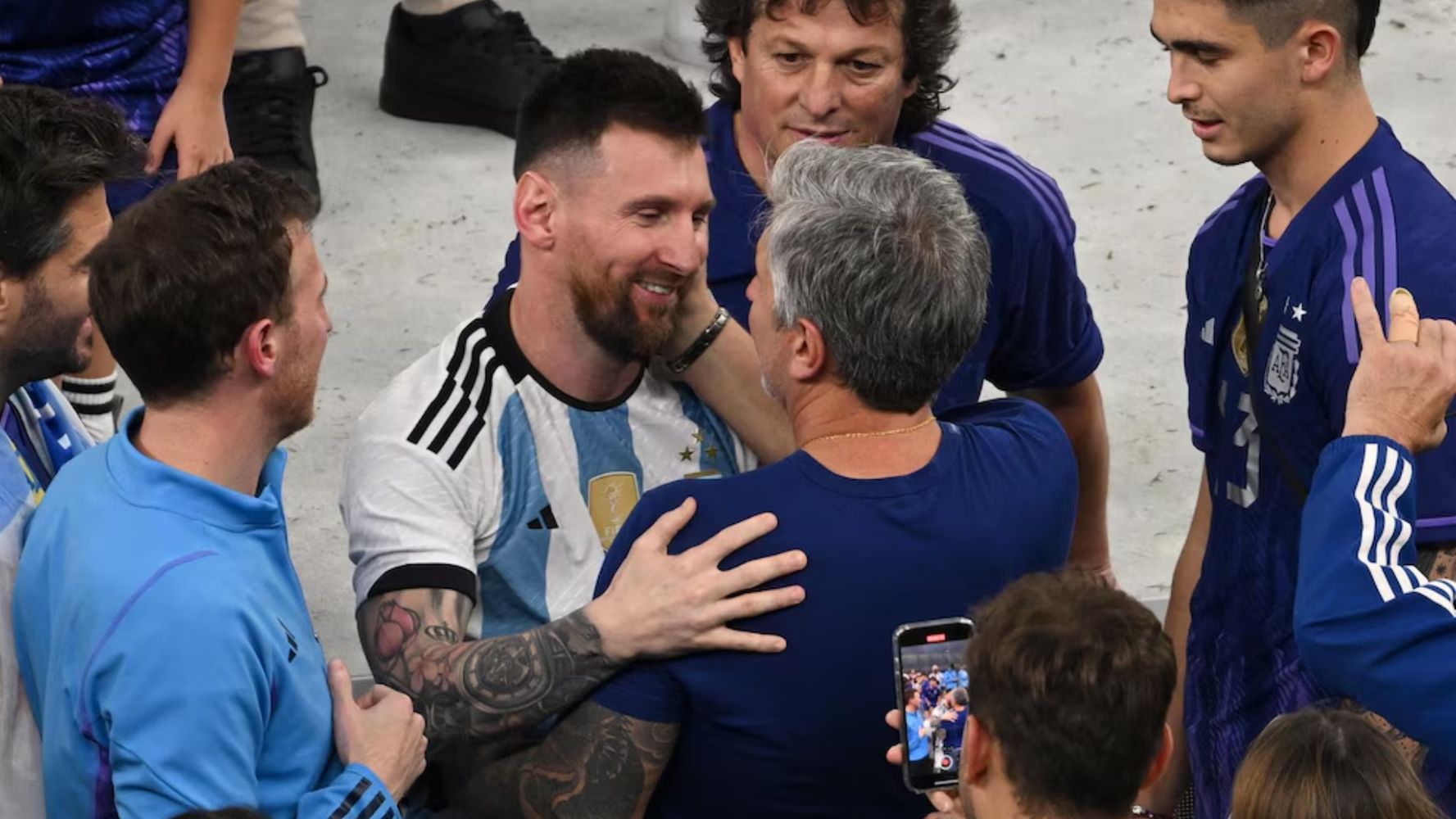 Lionel y Jorge Messi
