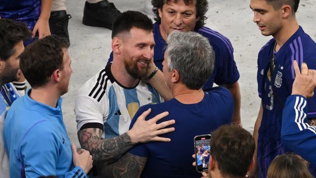 Lionel y Jorge Messi