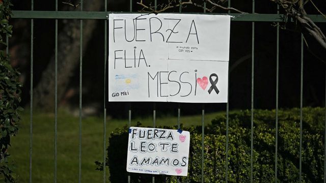 Los mensajes de apoyo para Lionel Messi, en la despedida final a su padre. 