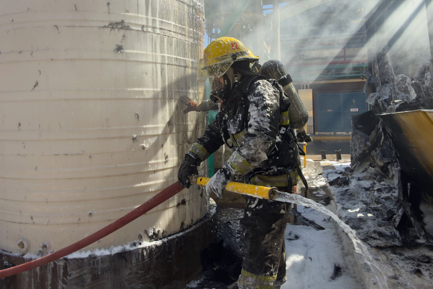 Se produjo un incendio de gran magnitud en el Complejo N1 en la planta de Arcor Arroyito