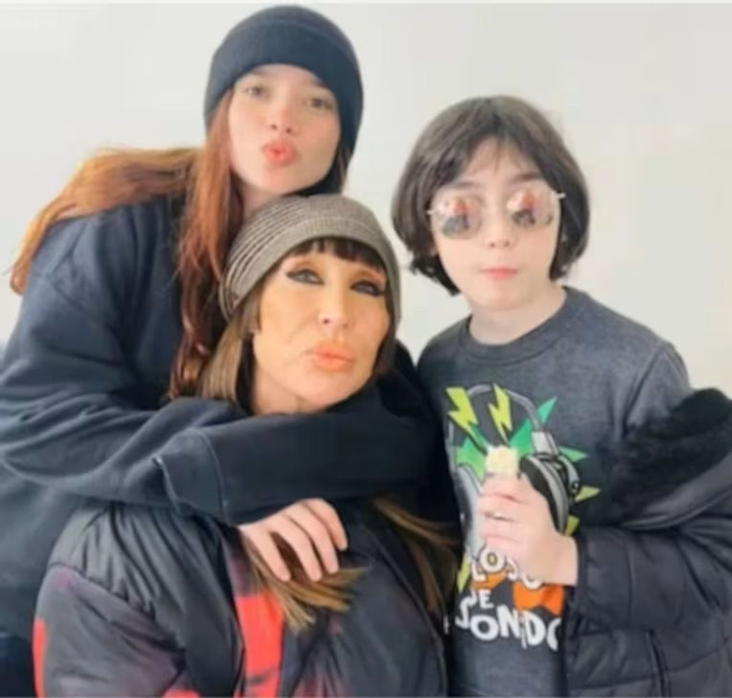 Moria Casán y sus nietos