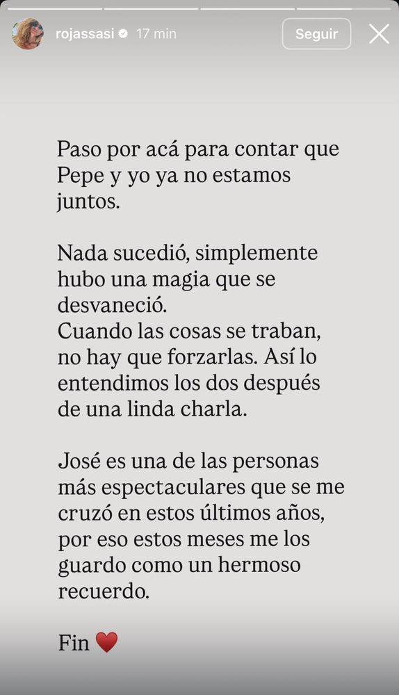 La separación de Sabrina Rojas y Pepe Chatruc