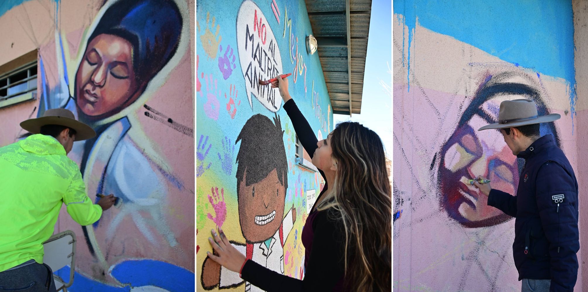 "Unimos arte, comunidad y cuidado, para crecer en paz y respeto", fue la consigna del trabajo que llevaron adelante el conjunto de artistas plásticos de Alto Comedero y las instituciones que acompañaron la iniciativa, como el Concejo Deliberante de la ciudad, que reconoció el valor de proyecto.