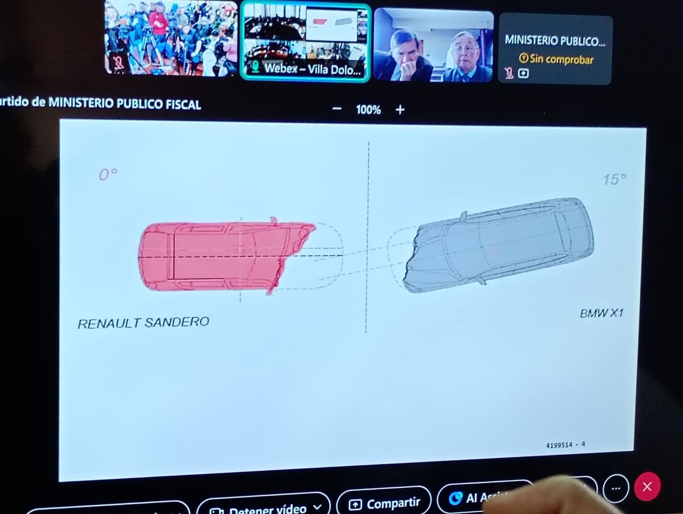 Las imágenes que presentó Ramiro Ramón Ojeda.