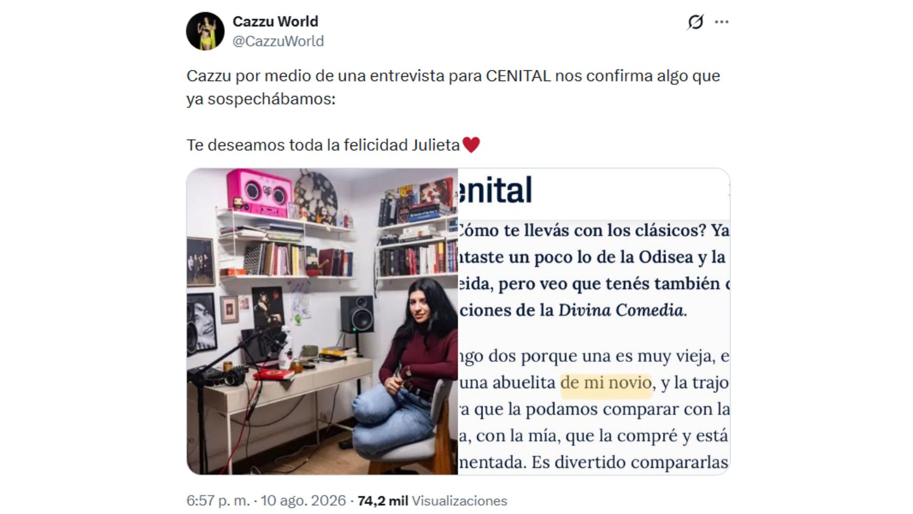 La fanáticas compartieron el detalle en redes.