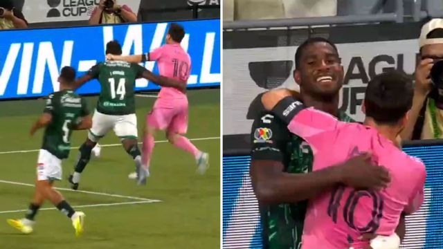 Jhohan Romaña y Lionel Messi