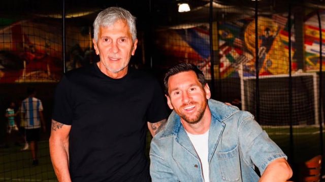 Jorge y Lionel Messi