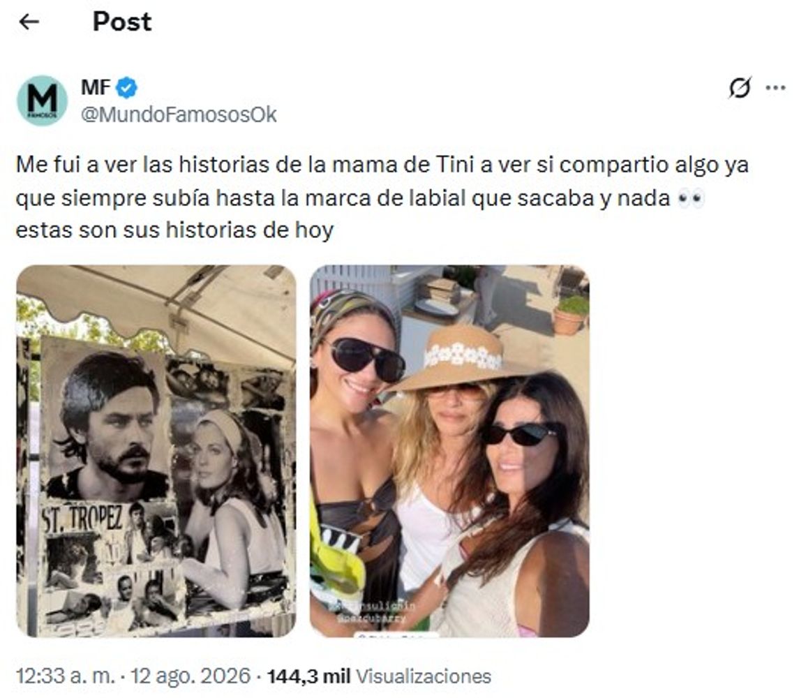 ¿Están peleadas? El llamativo gesto de la mamá de Tini Stoessel antes del casamiento que confirma la interna familiar