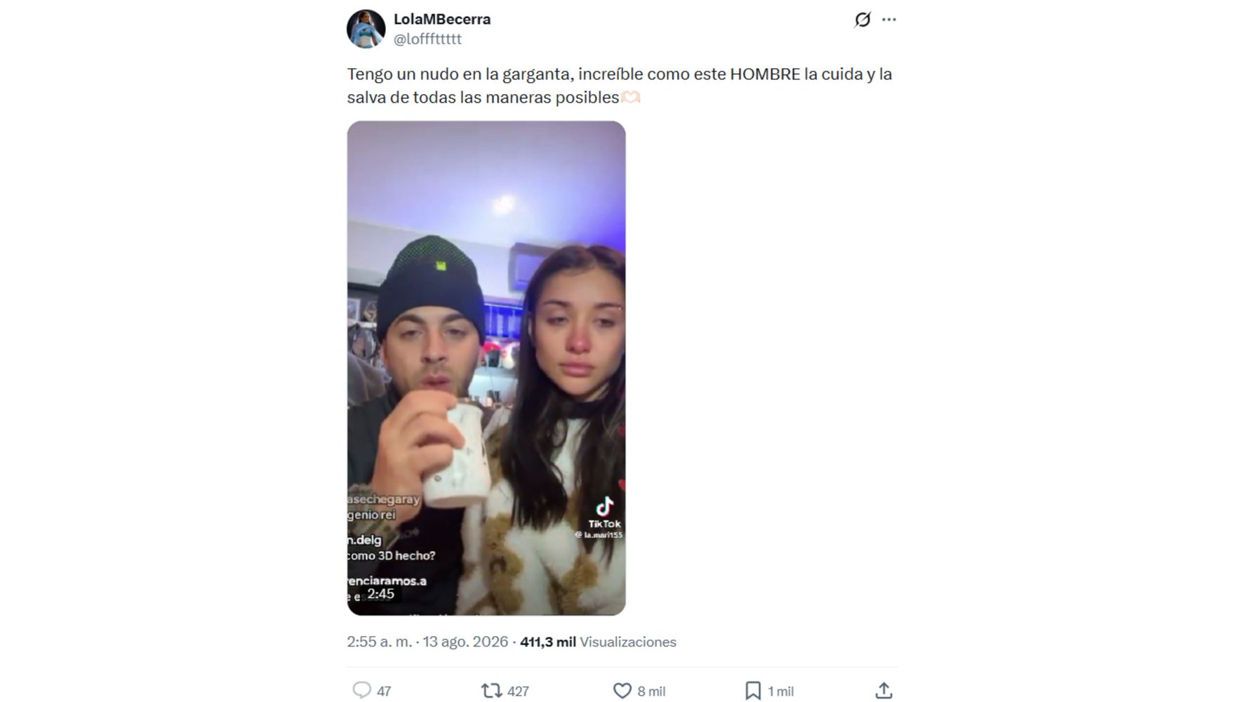El clip se viralizó en redes.