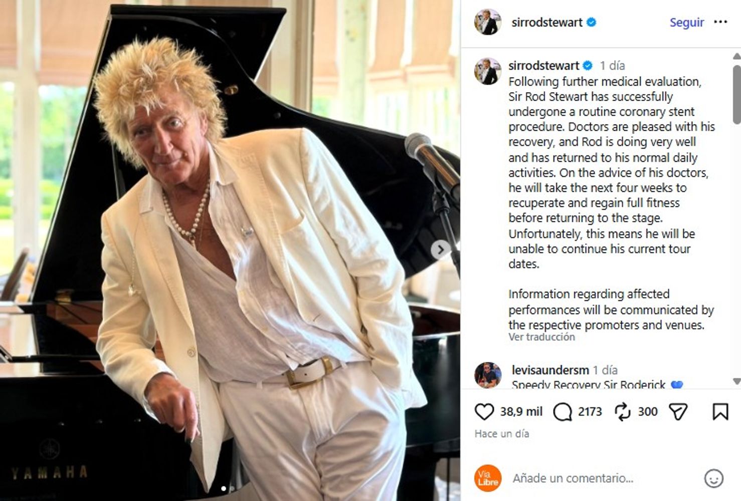 Preocupación por la salud de Rod Stewart: fue operado del corazón y suspendió su gira de despedida