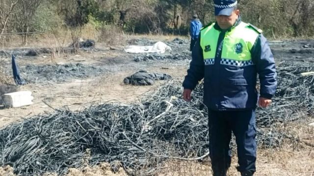 Personal policial recuperó aproximadamente 300 kilos de cables sustraídos a la empresa de telefonía.