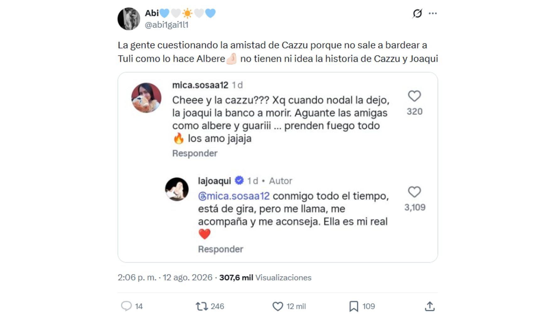 El comentario de La Joaqui.