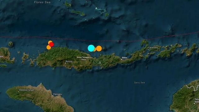Terremoto en el mar de Indonesia