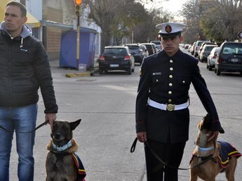 El emotivo homenaje en Rosales: héroes de la "Operación Venezuela" y un perro que salvó vidas