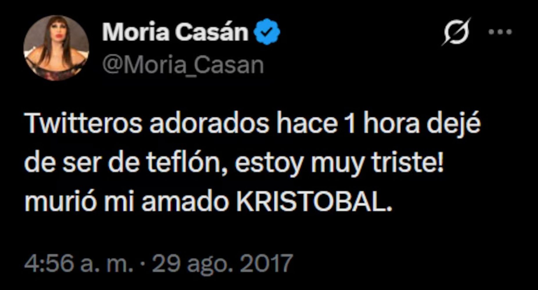 La triste confirmación de Moria Casán.