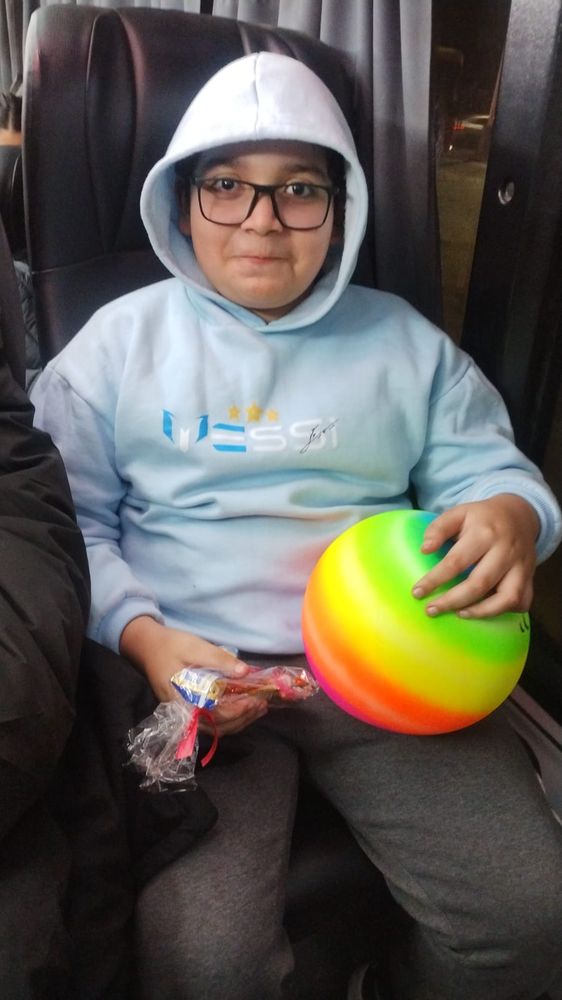 Así cerró la jornada especial por el Día del Niño a bordo del colectivo.