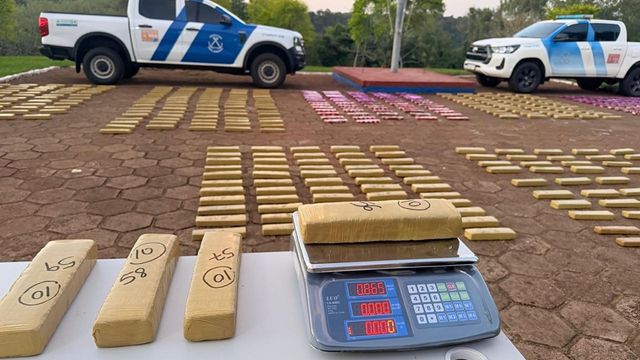 Secuestraron más de 573 kilos de marihuana en Puerto Iguazú.