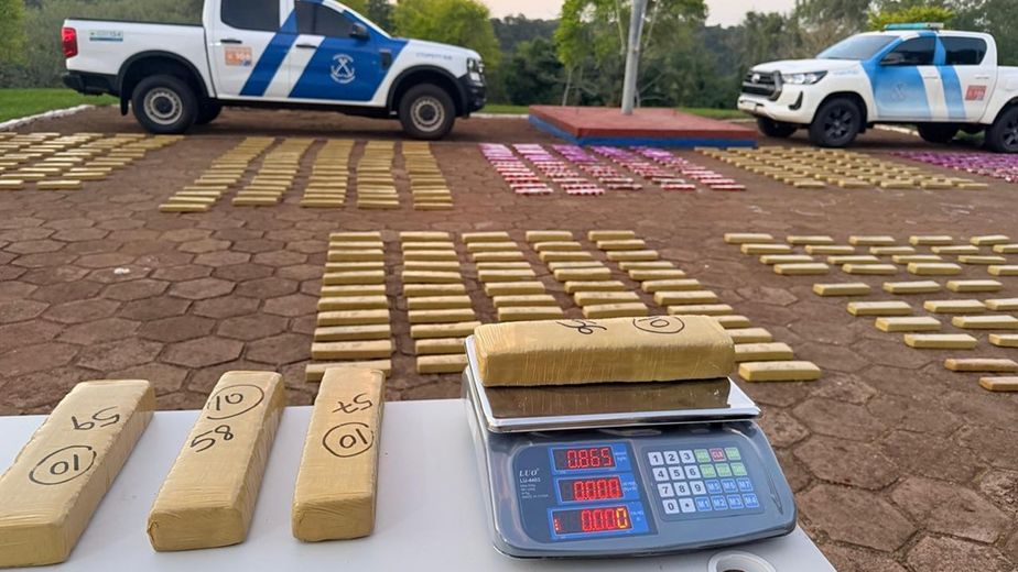Secuestraron más de 573 kilos de marihuana en Puerto Iguazú.
