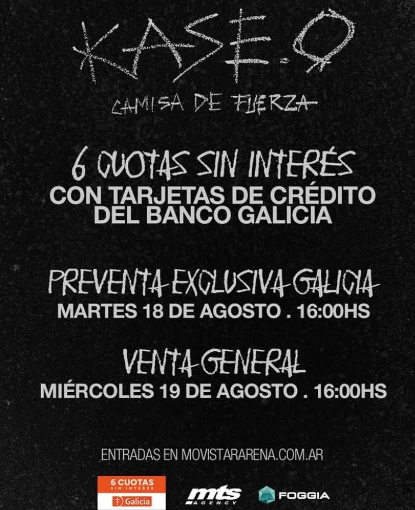 Kase.O en Argentina: precios y cuándo comienza la ventas de entrada para su show en el Movistar Arena