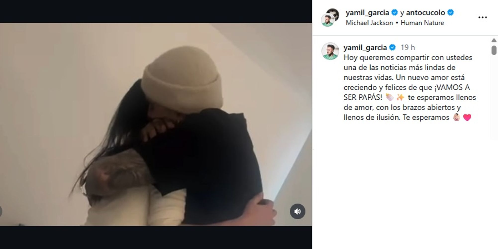 Yamil García será papá