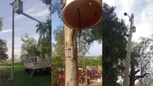 Eldorado: vandalizaron el Parque Schwelm, robaron cables y destruyeron luminarias LED.