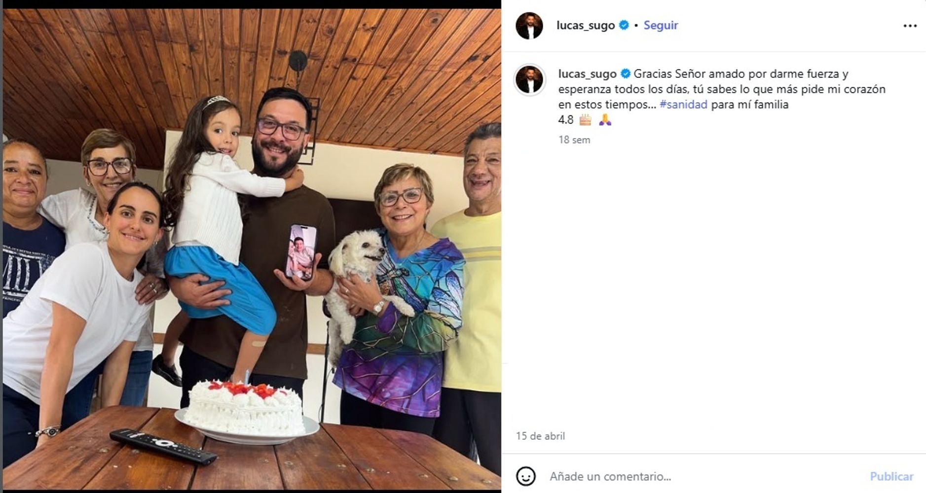 El deseo de Lucas Sugo en su más reciente cumpleaños