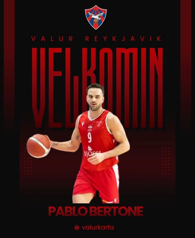 El basquetbolista Pablo Bertone vuelve al Valur en Islandia