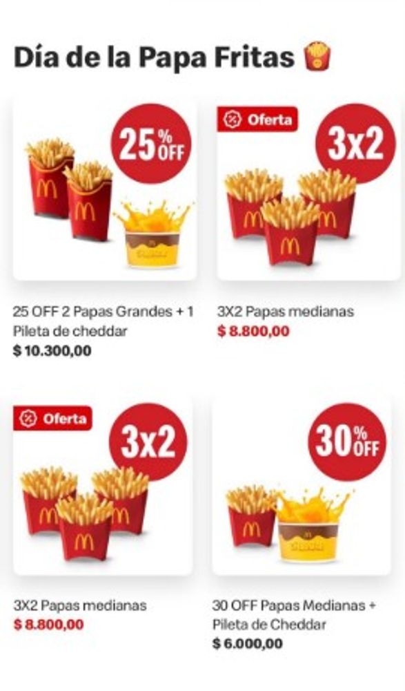 Día Mundial de la Papa Frita 2026: qué promociones tienen McDonald's Burger King, Mostaza y más