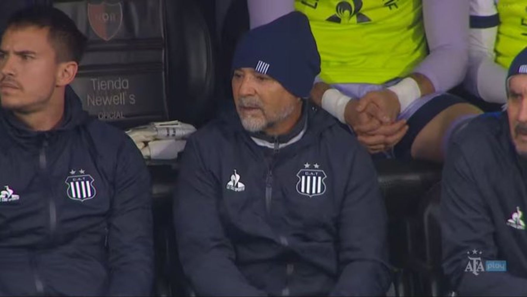 Jorge Sampaoli, en la cornisa en Talleres.