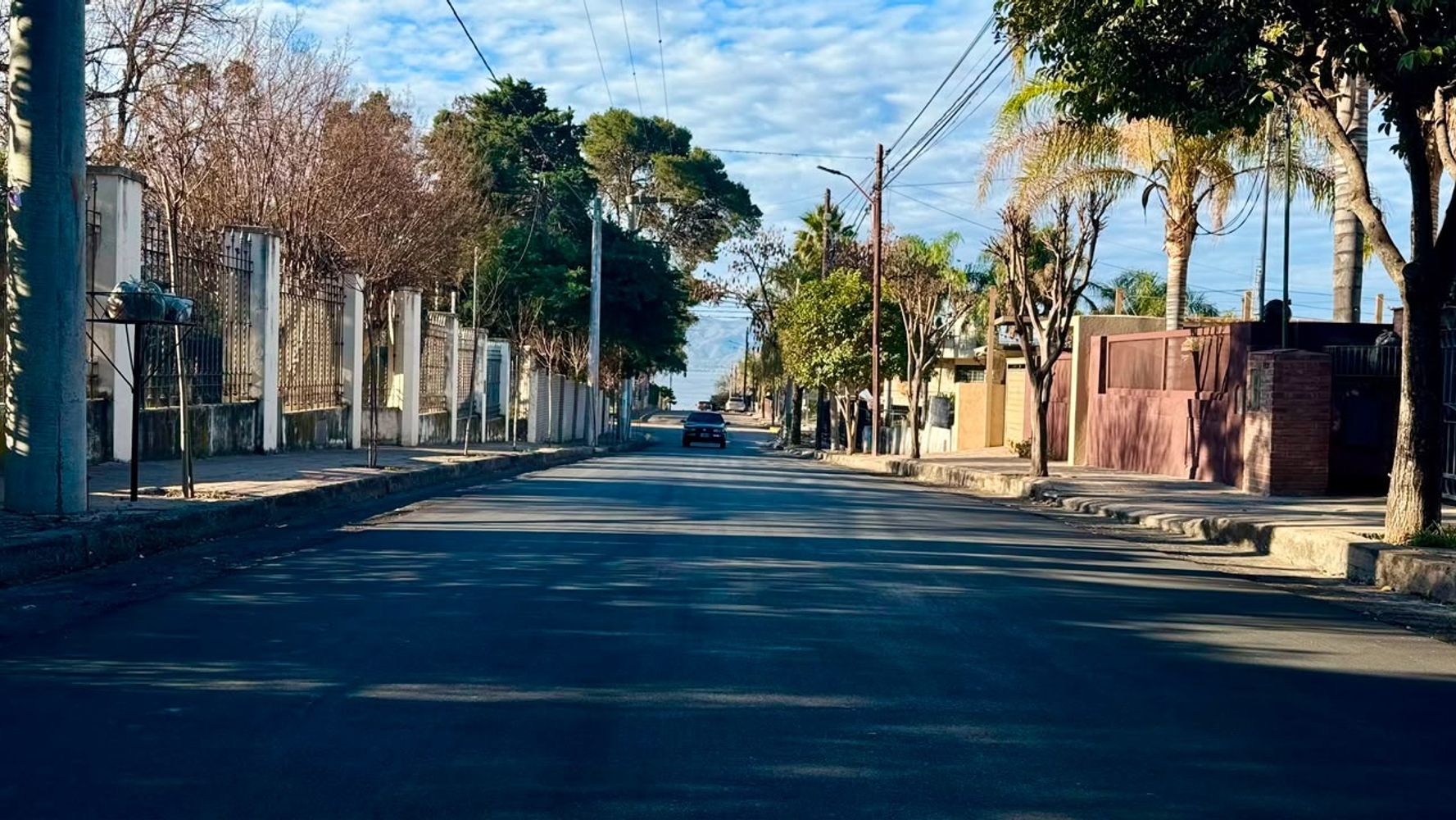 Finalizó la repavimentación de calle Almafuerte en Villa Suiza.