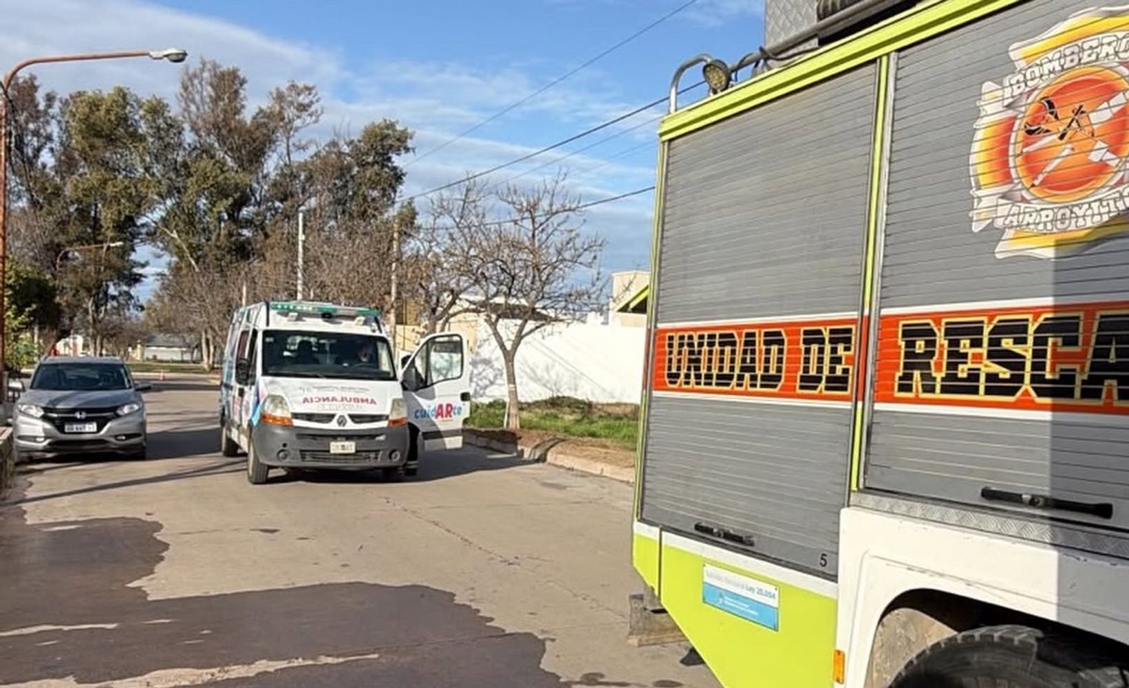 Bomberos Voluntarios debieron actuar ante un incendio estructural de una vivienda