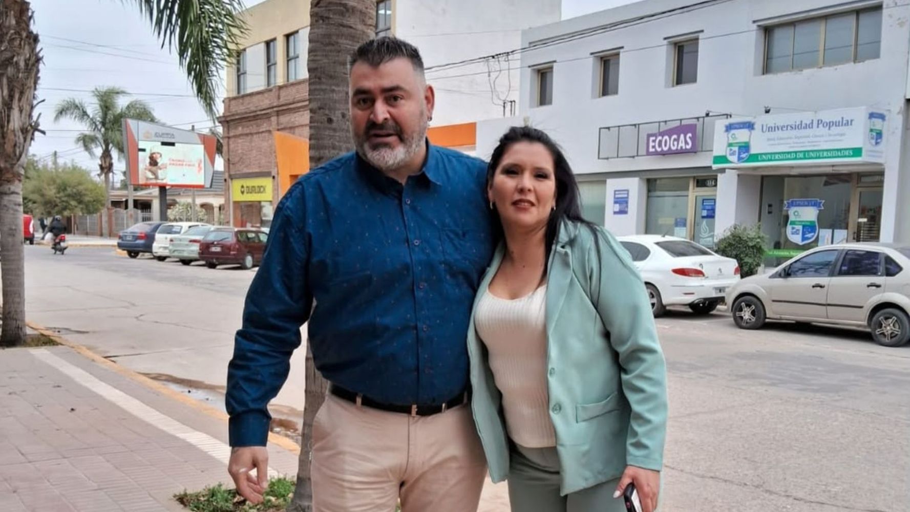 Cristian Ríos y Romina Ledesma.