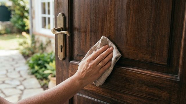 El truco definitivo para mantener como nueva la puerta de entrada.